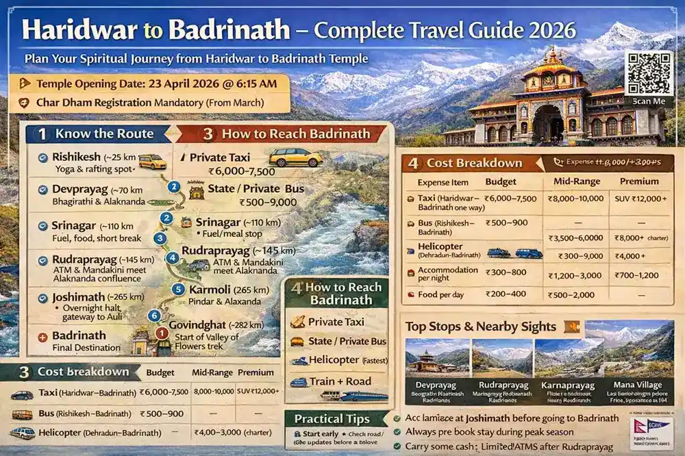 Haridwar to Badrinath – Complete Travel Guide