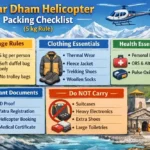 Char Dham Helicopter Packing Checklist