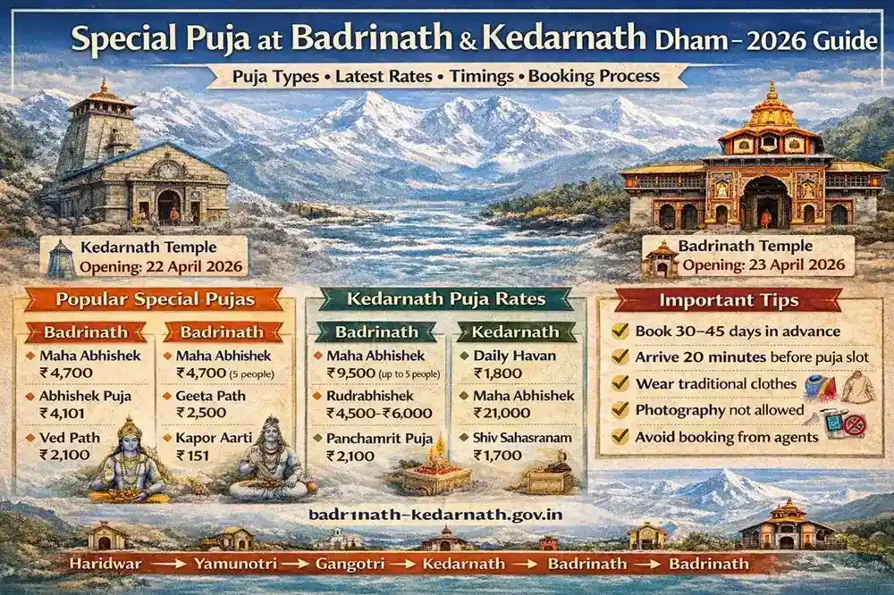 Special Puja at Badrinath & Kedarnath Dham